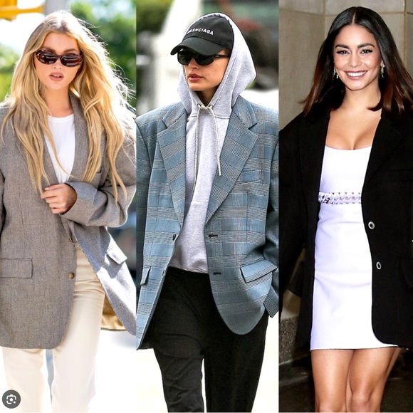 Blazer, 100% virgin Wool, Canadian made, Grey Pinstripe, - Picture 13 of 16